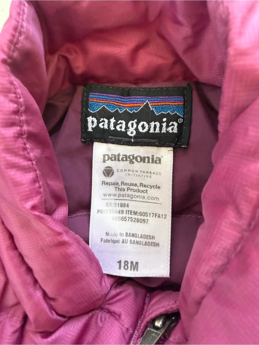 Patagonia Down Sweater Jacket Purple Size 18M